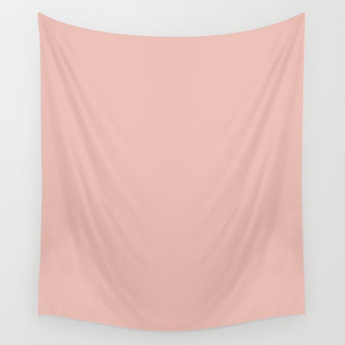 Solid Pink (Blush Pink) Wall Tapestry Gallery Image 1