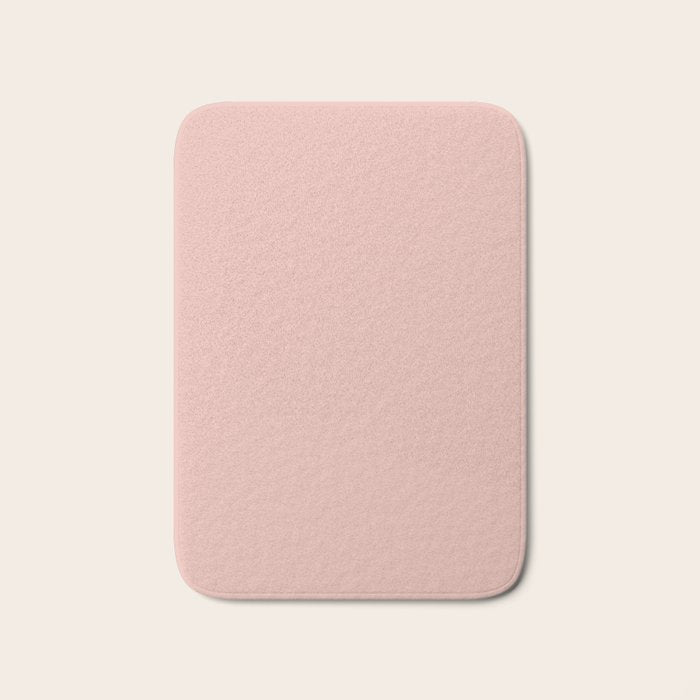 Solid Pink (Blush Pink) Bath Mat Gallery Image 1
