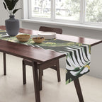 Dark watercolor jungle 1 Table Runner Gallery Image 2