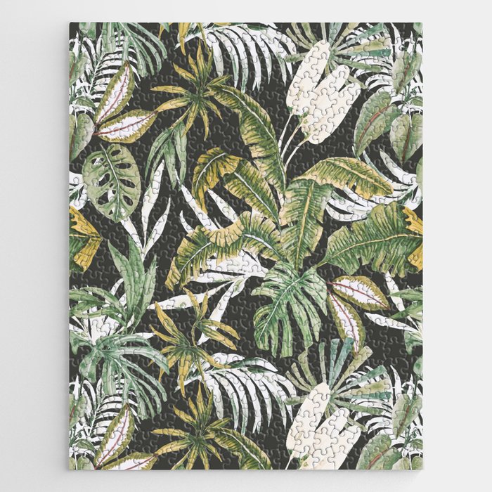 Dark watercolor jungle 1 Jigsaw Puzzle Gallery Image 1