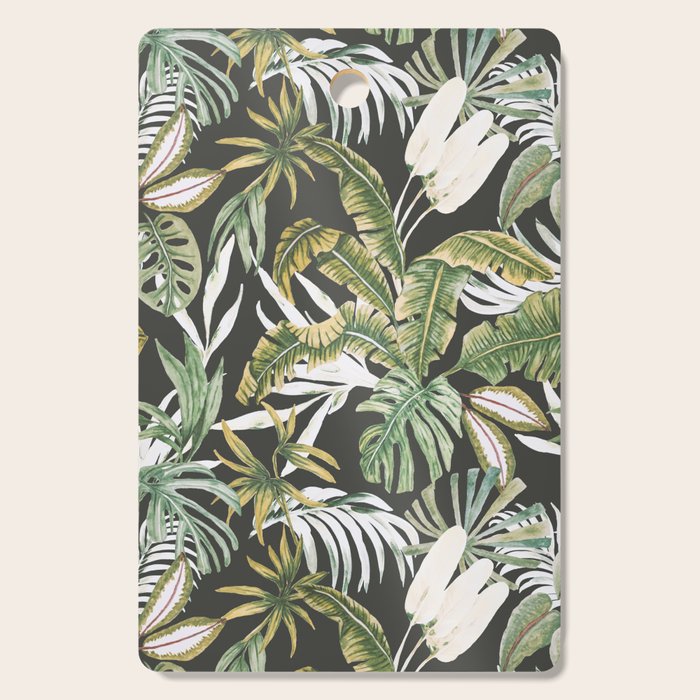 Dark watercolor jungle 1 Cutting Board Gallery Image 1