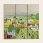 Anna Mary Robertson 'Grandma' Moses Mountains American Folk Art Wood Wall Art Gallery Image 1
