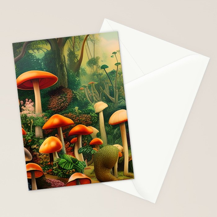 Brirsuris - The Valley of Mushrooms Stationery Card Gallery Image 2