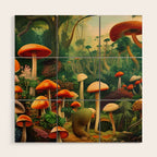 Brirsuris - The Valley of Mushrooms Wood Wall Art Gallery Image 1