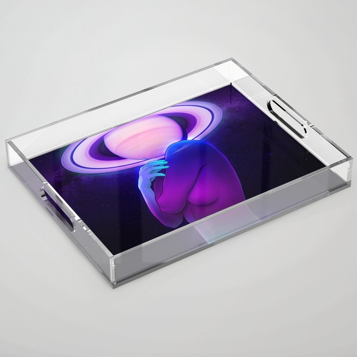 Saturn Head (Censored version) Acrylic Tray Gallery Image 1
