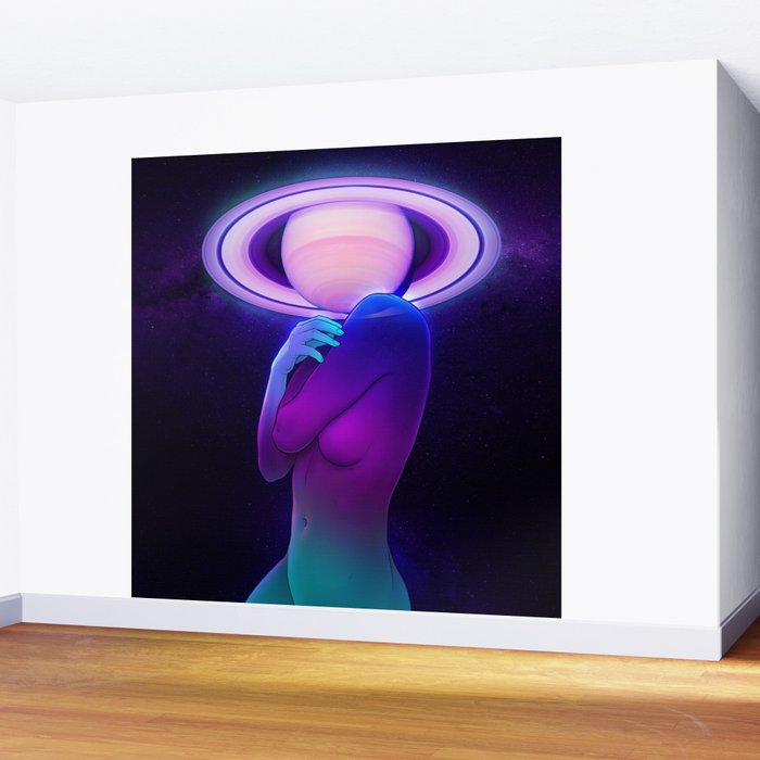 Saturn Head (Censored version) Wall Mural Gallery Image 2