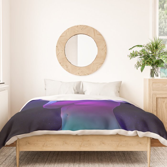 Saturn Head (Censored version) Duvet Cover Gallery Image 3
