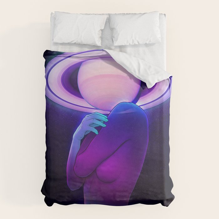 Saturn Head (Censored version) Duvet Cover Gallery Image 6