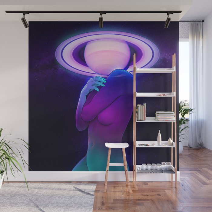 Saturn Head (Censored version) Wall Mural
