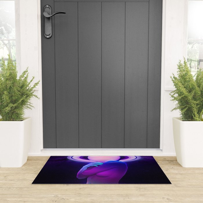 Saturn Head (Censored version) Welcome Mat Gallery Image 3