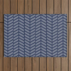 Herringbone (Navy) Outdoor Rug Gallery Image 1
