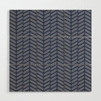 Herringbone (Navy) Wood Wall Art Gallery Image 1