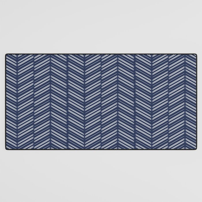Herringbone (Navy) Desk Mat Gallery Image 3