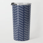 Herringbone (Navy) Travel Mug Gallery Image 3