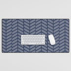 Herringbone (Navy) Desk Mat Gallery Image 1