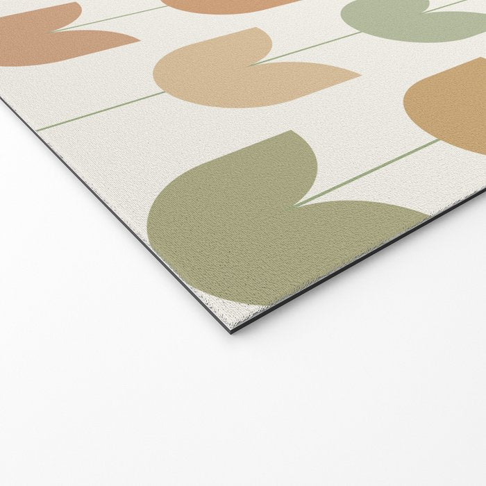 Spring Tulips XII Neutral Multicolor Mid Century Flowers Welcome Mat Gallery Image 2