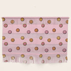 Happy Flowers Print in Pink Wall Hanging Gallery Image 1