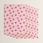 Happy Flowers Print in Pink Wrapping Paper Gallery Image 3