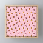 Happy Flowers Print in Pink Mini Art Print Gallery Image 1