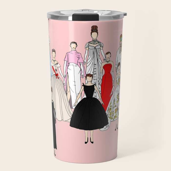 Think Pink Outfits Fashion Audrey Travel Mug Gallery Image 1