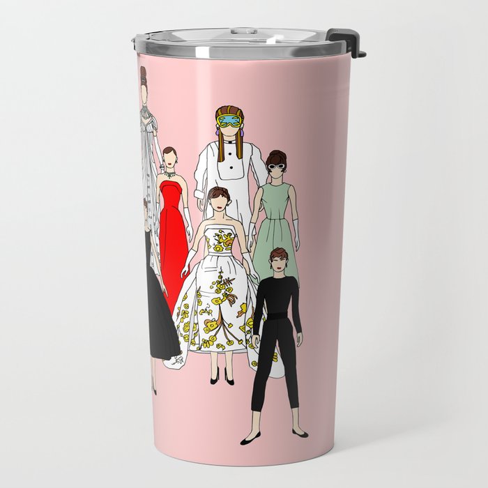 Think Pink Outfits Fashion Audrey Travel Mug Gallery Image 2