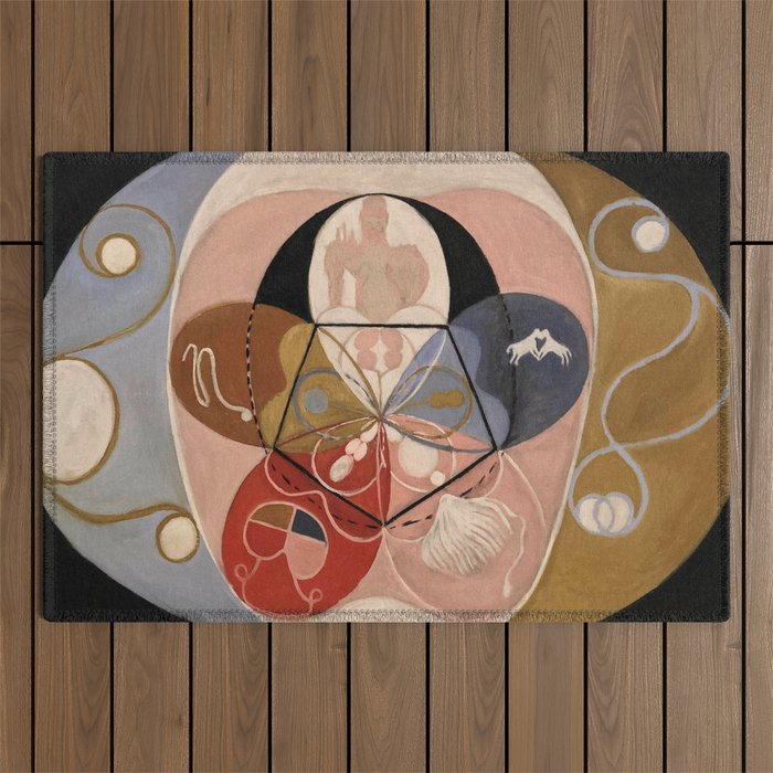 Hilma af Klint "Evolution, No. 14, Group VI" Outdoor Rug Gallery Image 1