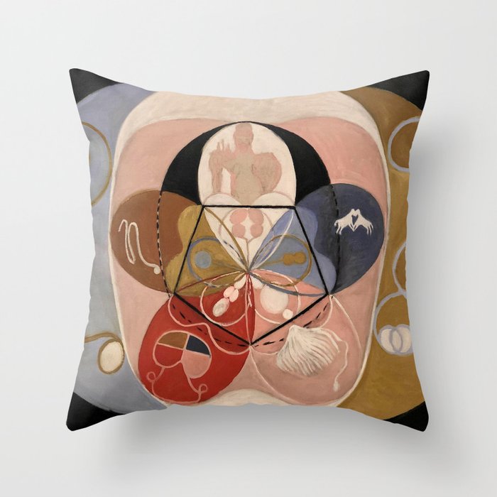 Hilma af Klint "Evolution, No. 14, Group VI" Throw Pillow Gallery Image 6