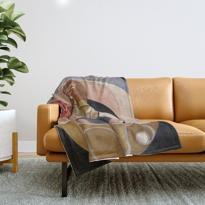 Hilma af Klint "Evolution, No. 14, Group VI" Throw Blanket Gallery Image 1