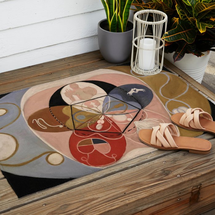 Hilma af Klint "Evolution, No. 14, Group VI" Outdoor Rug Gallery Image 2