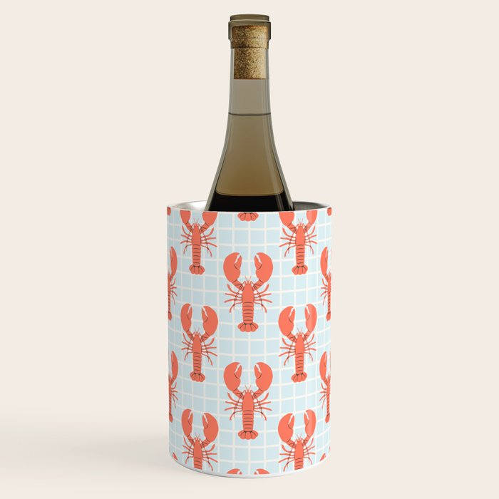Vintage lobster sea food cartoon pattern Wine Chiller Gallery Image 1