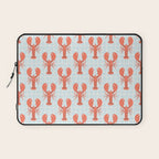 Vintage lobster sea food cartoon pattern Laptop Sleeve Gallery Image 1