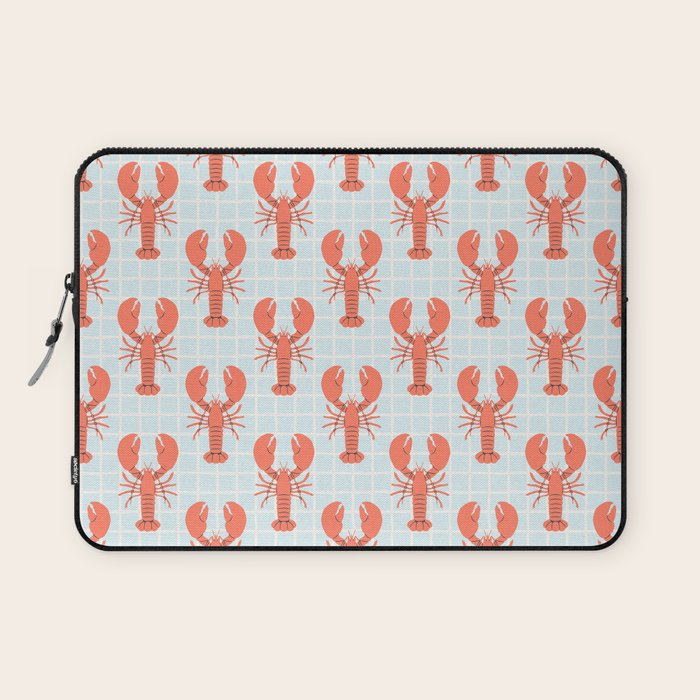 Vintage lobster sea food cartoon pattern Laptop Sleeve Gallery Image 1