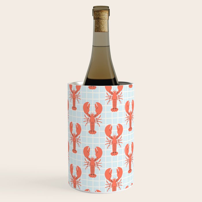Vintage lobster sea food cartoon pattern Wine Chiller Gallery Image 3