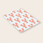 Vintage lobster sea food cartoon pattern Notebook Gallery Image 3
