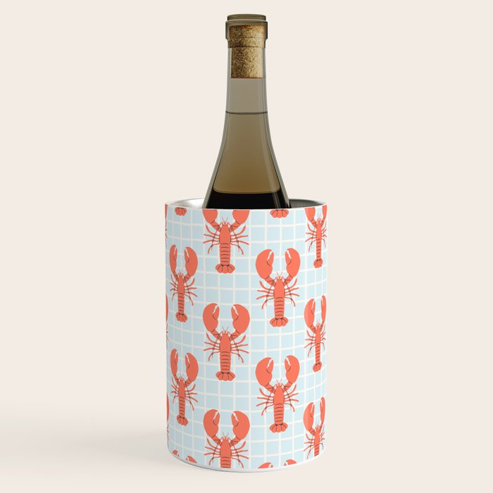 Vintage lobster sea food cartoon pattern Wine Chiller Gallery Image 2