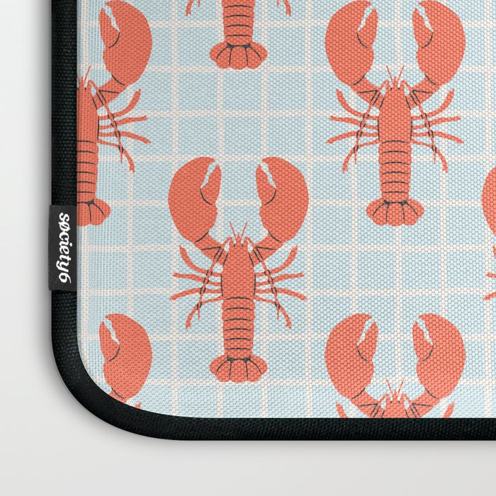 Vintage lobster sea food cartoon pattern Laptop Sleeve Gallery Image 3