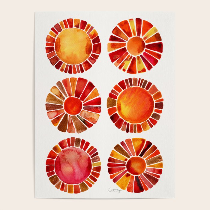 Sun Rays - Red & Orange Poster Gallery Image 4