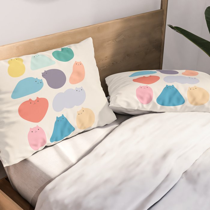 Cat Landscape 168 - Colourful Cats Pillow Sham Gallery Image 2