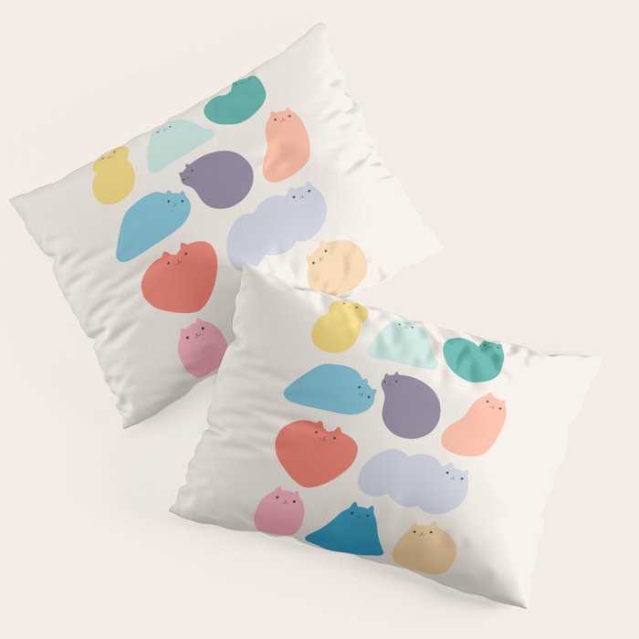 Cat Landscape 168 - Colourful Cats Pillow Sham Gallery Image 1