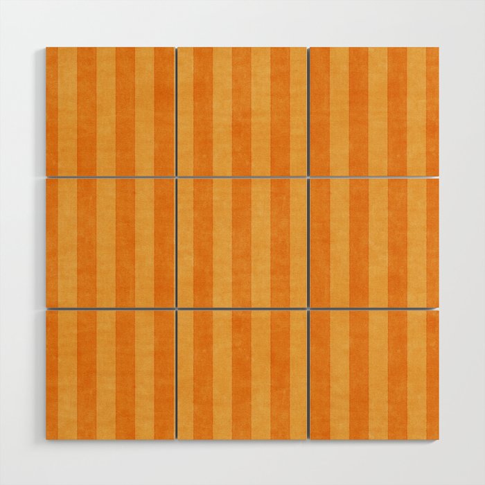 STRIPES - 004 - orange Wood Wall Art Gallery Image 1
