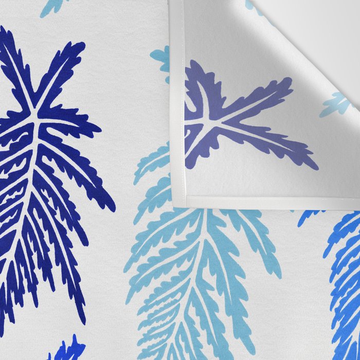 Inked Ferns - Blue Palette Wall Tapestry Gallery Image 3