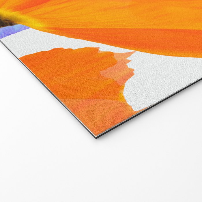 Poppies And Butterflies White Background #decor #society6 #buyart Welcome Mat Gallery Image 2