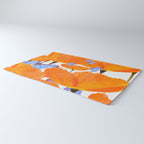 Poppies And Butterflies White Background #decor #society6 #buyart Rug Gallery Image 3