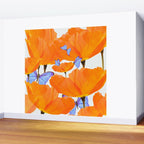 Poppies And Butterflies White Background #decor #society6 #buyart Wall Mural Gallery Image 2