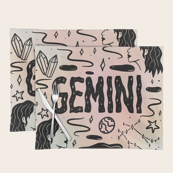 Celestial Gemini Placemat Gallery Image 1