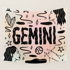 Celestial Gemini Wall Tapestry Gallery Image 4