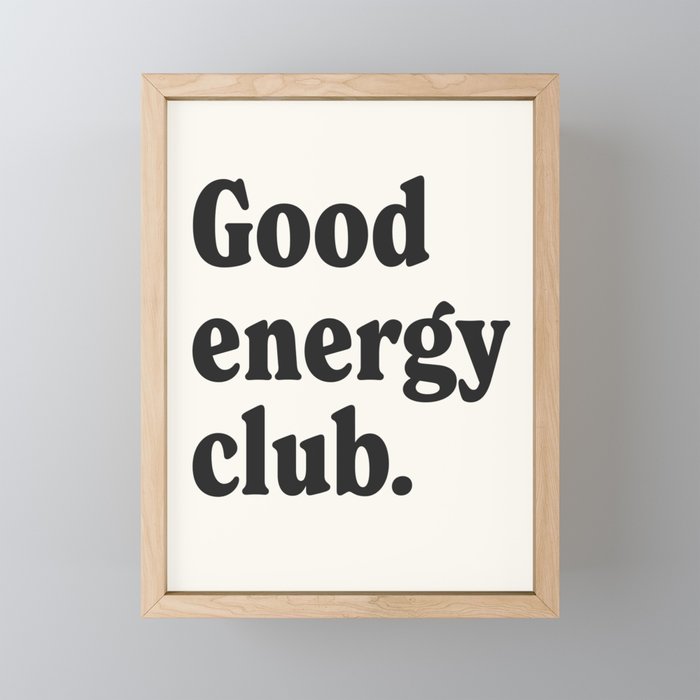 Good energy club. Mini Art Print Gallery Image 1