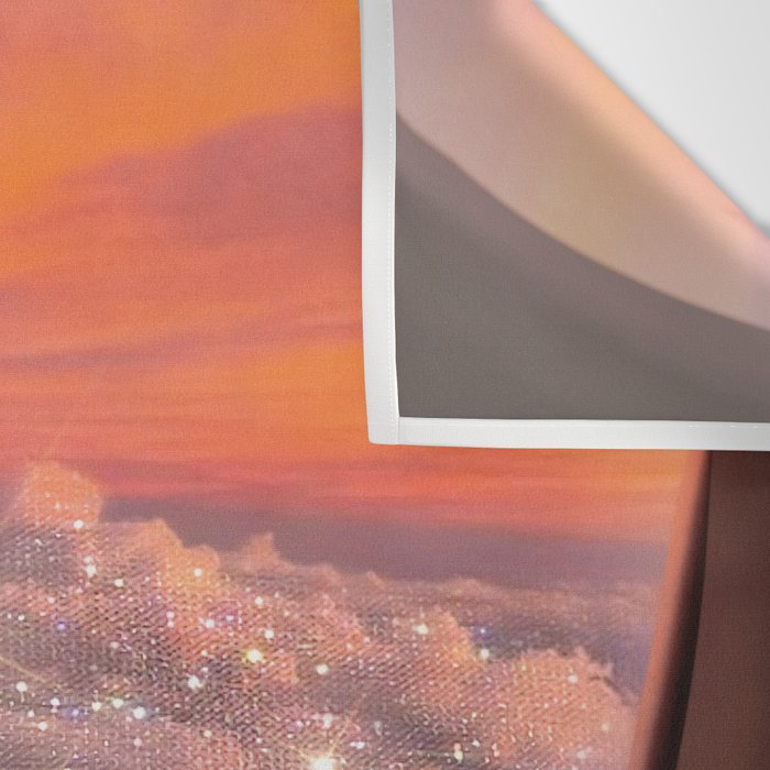 SHINING SKY | plane | illuminator | fly | freedom | travel | clouds | pink | cute | glitter | bling Wall Tapestry Gallery Image 3