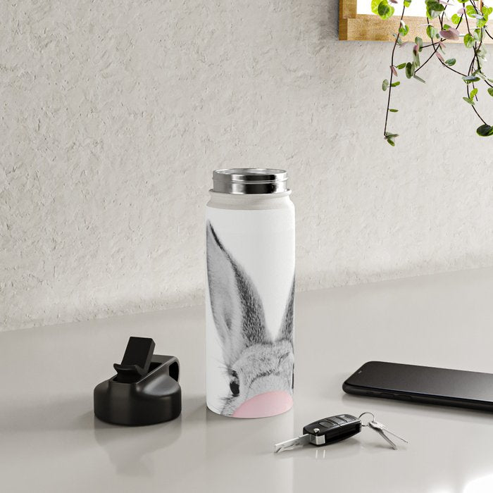 Rabbit Gum Print, Nursery Wall Art, Rabbit Poster, Bubblegum Art Water Bottle Gallery Image 4