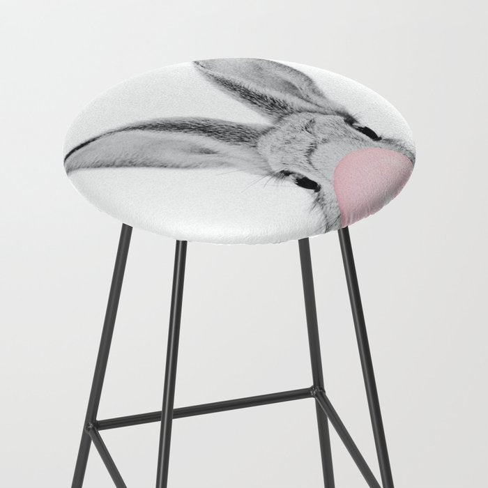 Rabbit Gum Print, Nursery Wall Art, Rabbit Poster, Bubblegum Art Stool Gallery Image 2